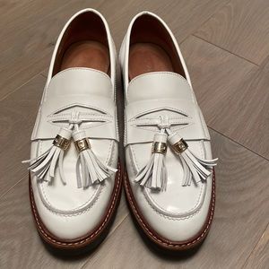 Stuart Weitzman White Loafers
